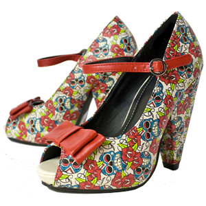 day of the dead high heels